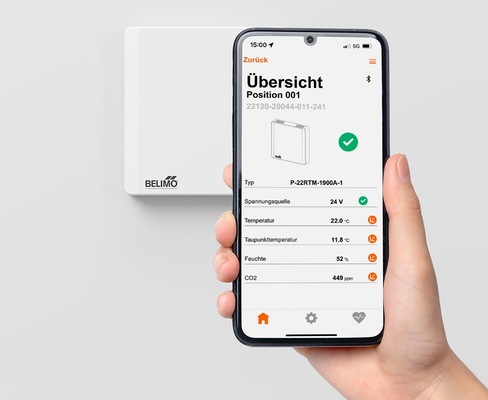 Die App Belimo Assistant ermöglicht eine einfache Inbetriebnahme und die Fehlerdiagnose. - © Belimo
