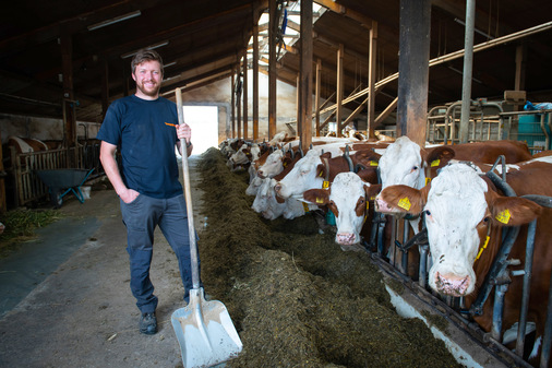 Landwirt Alexander Kuhn führt den Betrieb bereits in 7. Generation.