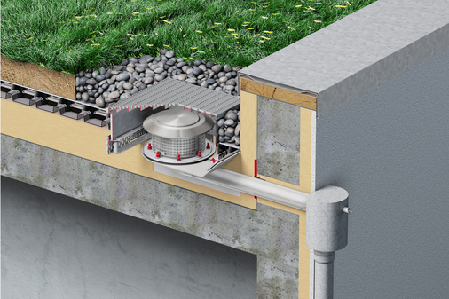 ACO Haustechnik: Attikaablauf Spin / Jet.