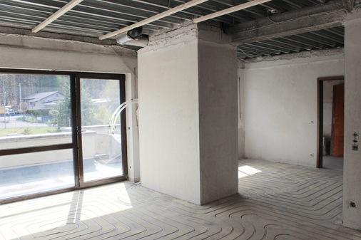 Der komplette Wohnbereich wurde gefräst.