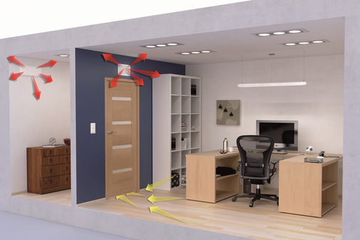 Zehnder: Aktiver Überströmer ComfoDuct Activo S60.