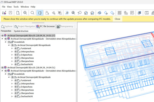 Graphisoft: Referenzmodell-Vergleich in DDScad 20.