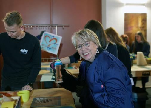 Beim Graffiti-Workshop können Besucher zu Sprühdosen und Schablonen greifen und eigene Kunstwerke gestalten.