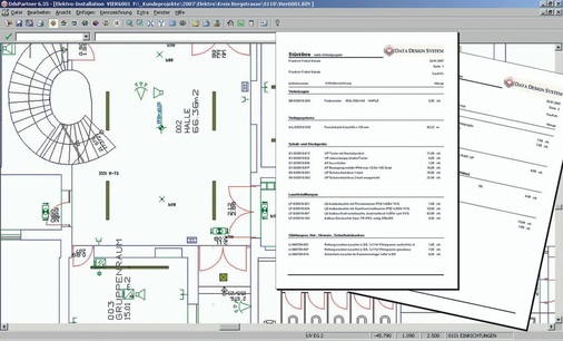 Generierung von Stück­listen aus dem CAD-Grundriss.