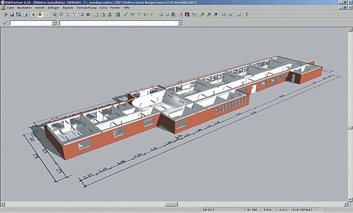3D-Gebäude­visualisierung.