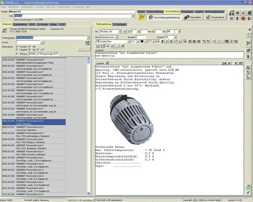 Haustechnik-AVA bietet optimierte Funktionen für TGA-Planer, allerdings in der Regel ohne die Zusatzfunktionen, die Bau-AVA bietet.) - © ConSoft
