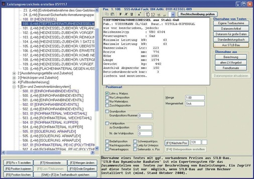 Sowohl eigene Texte als auch Textsammlungen können bei der LV-Zusammenstellung genutzt werden. - © SSS Software
