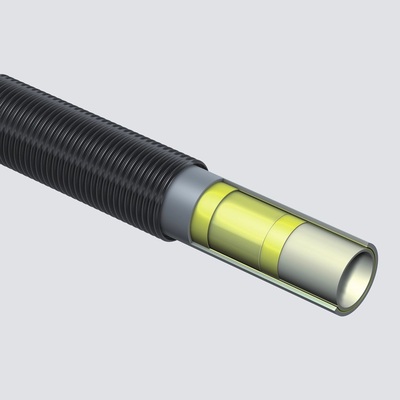 Tece: Fünfschichtrohr mit Sauerstoffsperrschicht. - © Tece
