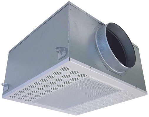 Ciat: Fan-coil-Komplettsystem mit Coadis-Combi-Modul als Luftauslass für den Zwischendeckeneinbau mit Coanda-Effekt.