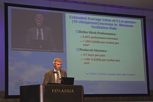 Höhere Frischluftraten führen fast immer zu einer höheren Produktivität. William Fisk kritisierte die falsche Sparsamkeit vieler Gebäudebetreiber.