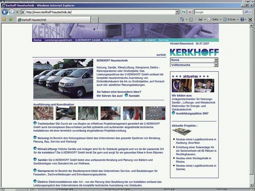Der Unternehmens-Auftritt im Internet bietet viele Vorteile und gehört heute einfach „dazu“. - © Kerkhoff-Haustechnik
