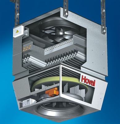 Bild 4 Die Abscheidung des Kondensats im vertikalen Zuluftstrom ist schwierig, aber möglich.