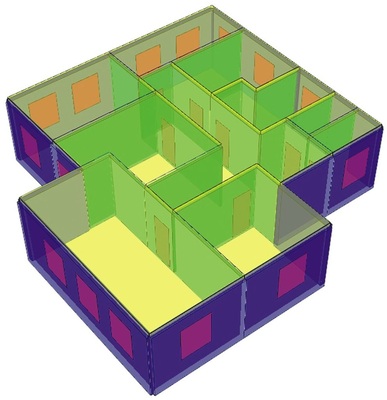 Mit dem Gebäudemanager wird sehr einfach ein intelligentes 3D-Gebäudemodell generiert.