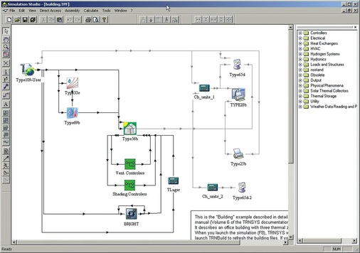 Über die Anlagensimulation hinaus ermöglichen Gebäudesimulationsprogramme Profis die umfassende Untersuchungen des Gesamtsystems Gebäude. - © Transsolar Energietechnik
