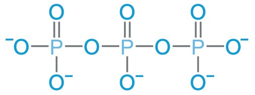 Bild 2 Aufbau von tri-Phosphat (allgemein Polyphosphat).