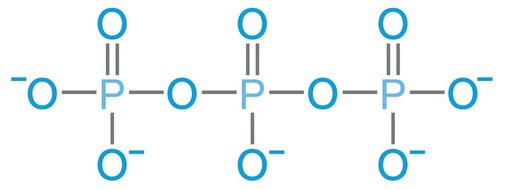 Bild 2 Aufbau von tri-Phosphat (allgemein Polyphosphat). - © BWT
