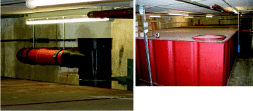 Seit 1995 im Klinikum Bad Hersfeld im Einsatz: Regenwasserspeicher aus Stahl mit 29,4 m<sup>3</sup> Nutzvolumen mit selbstreinigendem Wirbelfilter im Zulauf. - © WISY

