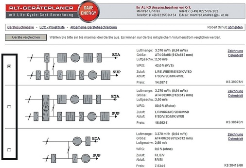 Schnelle Auswahl aus vorkonfigurierten Systemen.