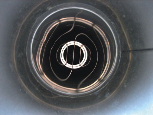 Der Kugelfang stellt sicher, dass die Feuerstätte bei der Reinigung nicht beschädigt wird.