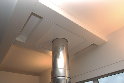 Die fertige Deckendurchführung.