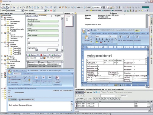 Archivierungs-/Management-Systeme sollten sich in vorhandene Softwarestrukturen möglichst nahtlos einfügen.