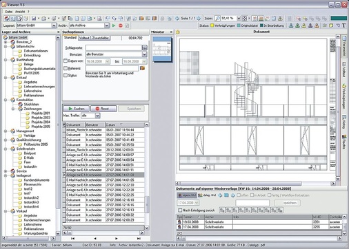 …oder CAD-Pläne: das System solle möglichst alle Archivdaten visualisieren können. - © bitfarm Informationssysteme
