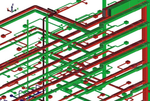 Integrierte Berechnungen: Allein durch Veränderung des Volumenstroms werden die Abmessungen der Kanäle automatisch angepasst. - © mh-software
