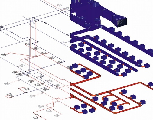 Generieren statt Konstruieren: aus dem Strangschema wird per Mausklick ein Volumenmodell. - © mh-software
