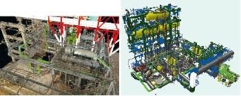 Die vom Scanner vor Ort erfassten Punktwolken müssen im Büro in planungsgerechte Informationen in Form von 3D-CAD-Modellen umgewandelt werden.