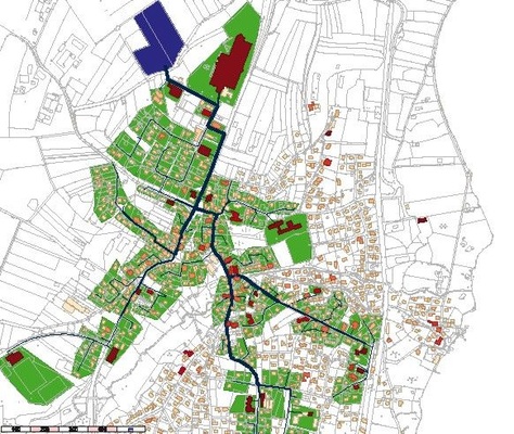 Erschließungsszenario 2 für die Gemeinde Utting.