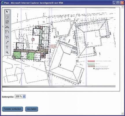 Für die Planbearbeitung steht ein einfacher Grafikeditor zur Verfügung.