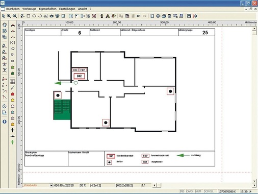 Alles beginnt mit der Definition bzw. mit dem Import des Grundrisses. - © HNC Datentechnik
