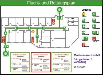 Normgerechte und aktuelle Flucht- und Rettungswegepläne können Leben retten.