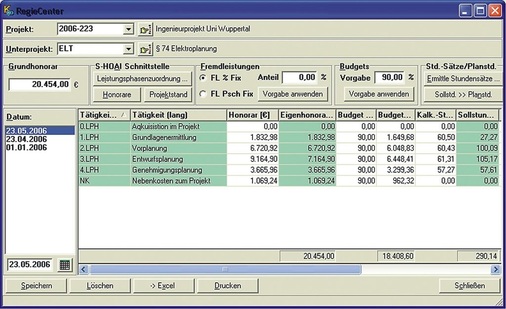 „Regiecenter“ in S-Control als zentrale Leitstelle und Schnittstelle zu S-HOAI.