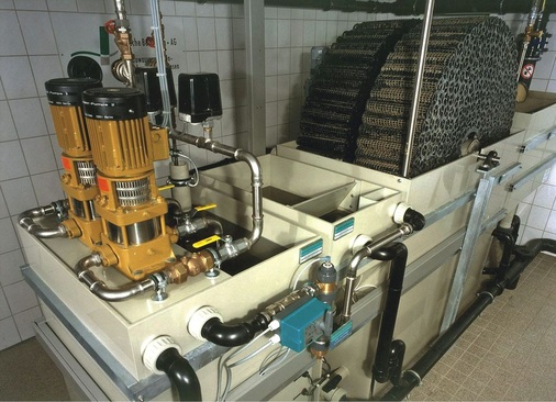 Tauch-Tropfkörper-Anlage der 1. Generation; Fabrikat: Lokus.