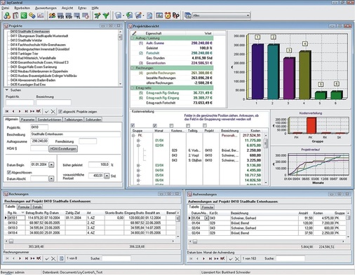Anhand von ­Projektübersichten lassen sich Projektstände schneller über­blicken.