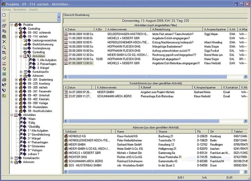 Kalenderfunktionen, Aktivitätsübersichten und WiedervorlageFunktionen können auch die Planungsqualität verbessern. - © SDS Bausoftware
