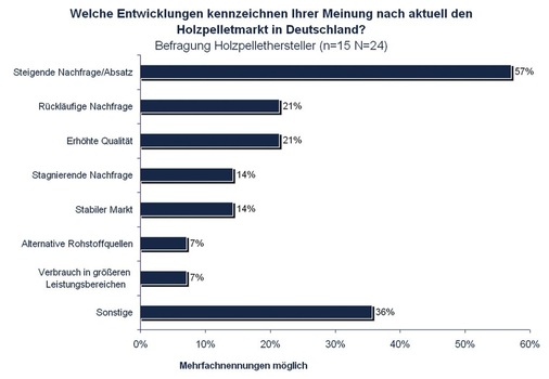 Bild 1 Entwicklungen im Holzpelletmarkt aus Sicht der Pellethersteller.