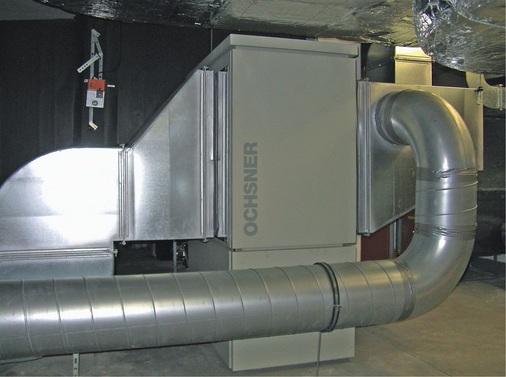 Die Abwärme aus dem Rechenzentrum erwärmt die Außenluft für die Gebäudelüftung.