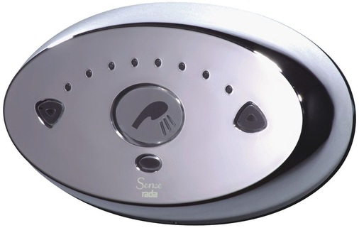 Mit dem Bedienelement Rada Sense können Kinder Wasserfluss und -temperatur mühelos und ohne Berührung einstellen.