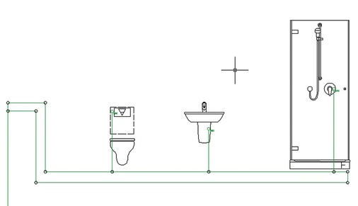 Bild 3 Keine „echte“ Ringleitung: Da der eigentliche Anschluss des Verbrauchers — hier eine Zapfstelle — über eine T-Stück-Installation erfolgt, verbleibt eine Stagnationsstrecke mit Verkeimungsrisiko, selbst wenn die Anbindeleitung nur kurz ist.