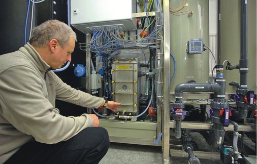 Demonstrationsanlage zur synthetischen Erdgaserzeugung aus elektrischer Energie.