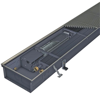 Bild 3 Bodenkonvektor Katherm mit integriertem EC-Querstromgebläse für Heizbetrieb.