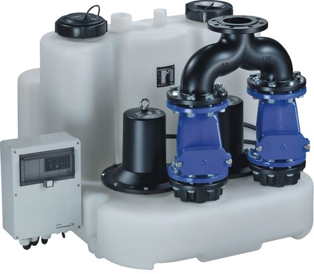 8 Für das Mehrfamilienhaus und den Objektbau: Eine Fäkalienhebeanlage Multilift MLD.