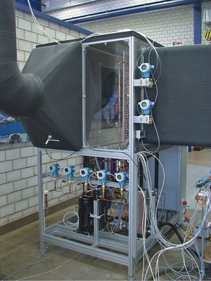 2 Prototyp einer leistungsgeregelten Luft/Wasser-Wärmepumpe - © Gasser / Wellig
