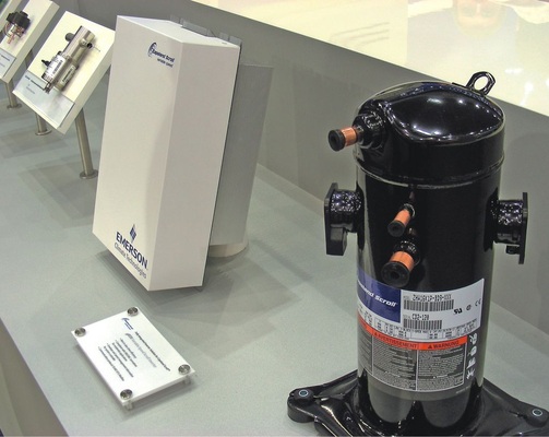 Abb. 5 Mit dem Inverter-Scroll-Verdichter von Copeland soll künftig eine punktgenaue ­Regelung der Heizleistung von Luft/Wasser-Wärmepumpen möglich sein. Der neue ­Verdichter soll ab Frühjahr 2011 den Direktkunden zur Verfügung stehen.