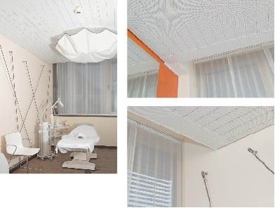 Abb. 3 Die Heiz/Kühl-Elemente bilden jeweils die Decke eines Raums. Der Blick auf die Details zeigt, mit welcher Sorgfalt die Elemente eingepasst wurden.