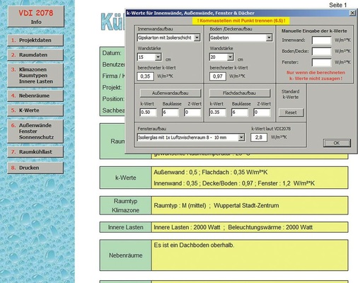 Abb. 2 Die Bandbreite der Softwarelösungen für die Kühllastermittlung reicht von einfachen Berechnungsprogrammen nach VDI 2078… - © Kaut
