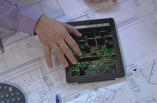 Abb. 4 Auch Pläne können mobil angezeigt, kommentiert und modifiziert werden — den Papierplan wird das gleichwohl nicht ersetzen.