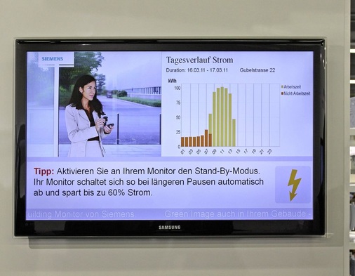 Die Darstellung der Energieverbräuche und des CO2-Fußabdruckes eines Gebäudes soll die Nutzer künftig stärker zum Energiesparen motivieren. - © Margot Dertinger-Schmid
